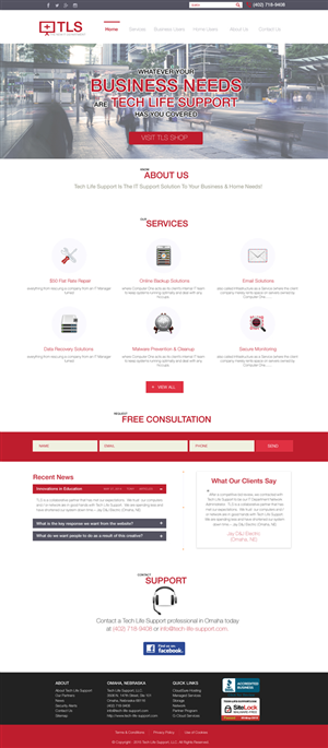 Diseño Wordpress por Behriatech para Tech Life Support | Diseño #6097279
