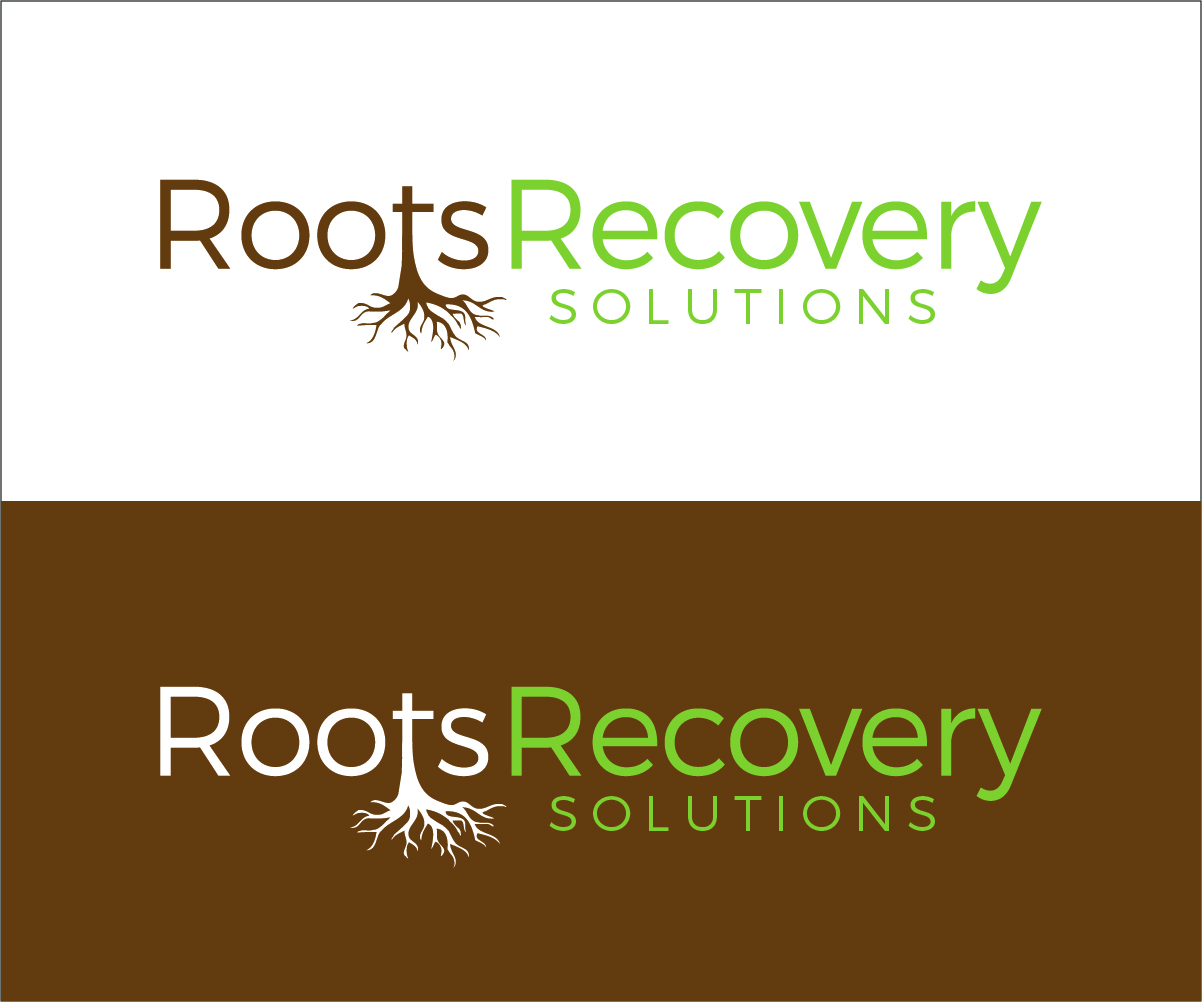 bold playful it company logo design for roots recovery solutions