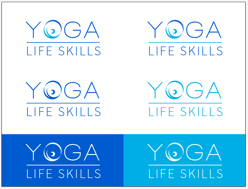 Blue Text Yoga Logo by wonderland