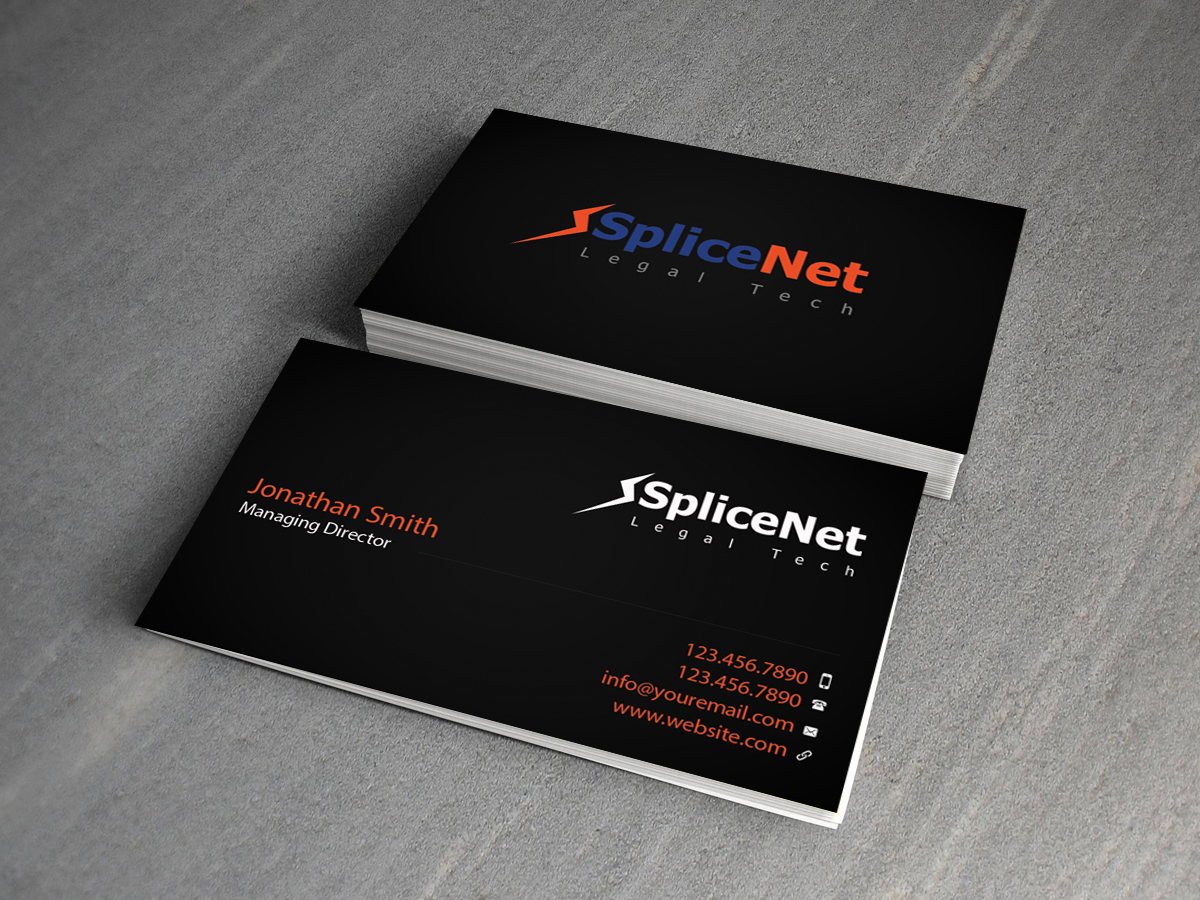 Business Card Design by Creations Box 2015 for SpliceNet, Inc. | Design #6071754