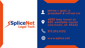Business Card Design by Caydusc for SpliceNet, Inc. | Design #6052382