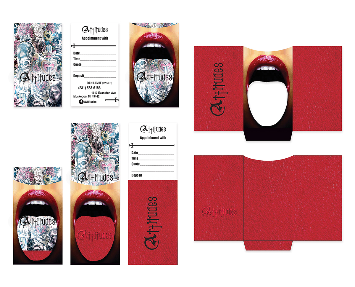 Business Card Design by Karen Gameiro for Hawks Electric Tattoos | Design #6118511