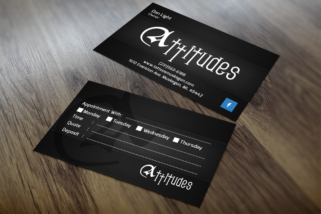 Business Card Design by Sajin for Hawks Electric Tattoos | Design #6136770