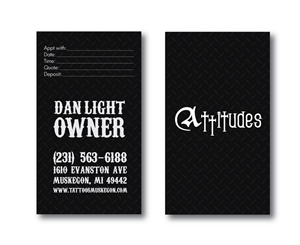 Business Card Design by Alien Cookie for Hawks Electric Tattoos | Design: #6089322