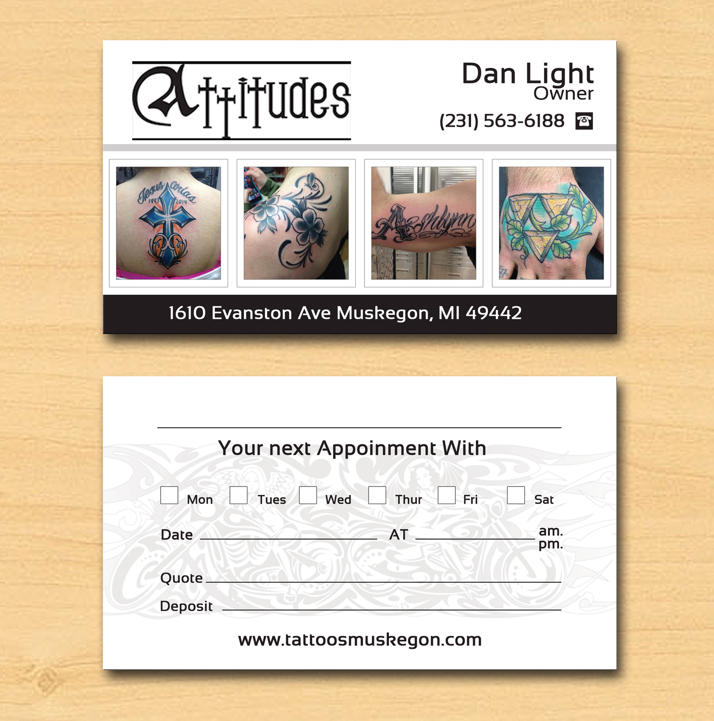 Business Card Design by Lanka Ama for Hawks Electric Tattoos | Design #6057220