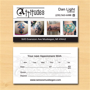 Visitenkarten-Design von Lanka Ama für Hawks Electric Tattoos | Design: #6057220