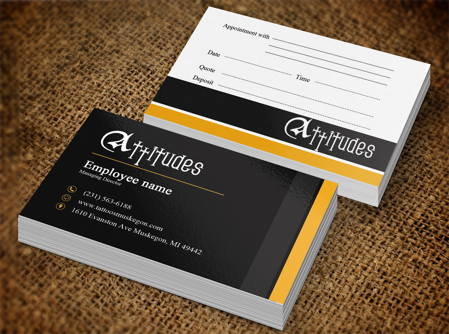 Business Card Design by Lanka Ama for Hawks Electric Tattoos | Design #6057271