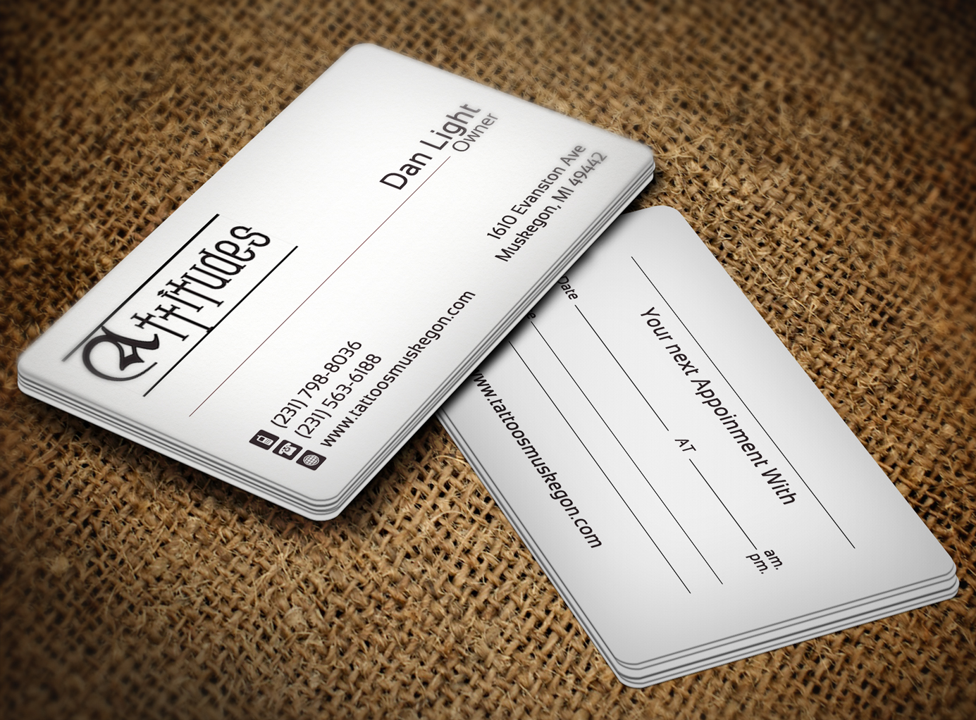 Business Card Design by Lanka Ama for Hawks Electric Tattoos | Design #6057285