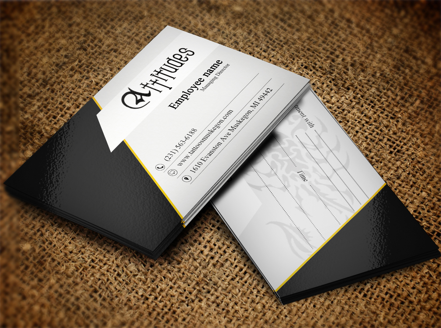 Business Card Design by Lanka Ama for Hawks Electric Tattoos | Design #6057286