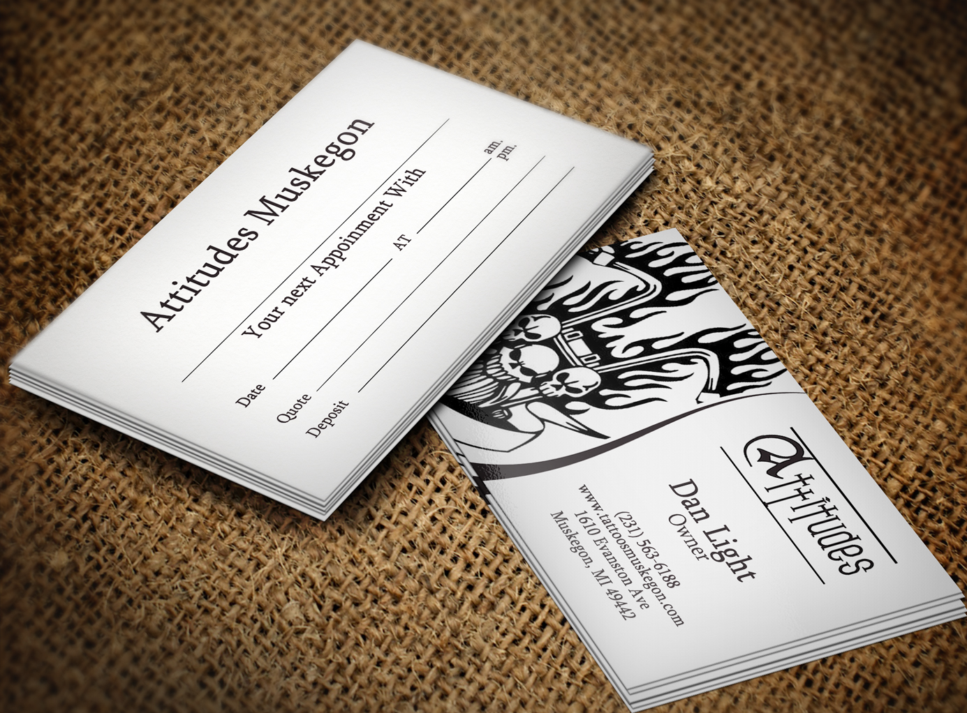 Business Card Design by Lanka Ama for Hawks Electric Tattoos | Design #6088834
