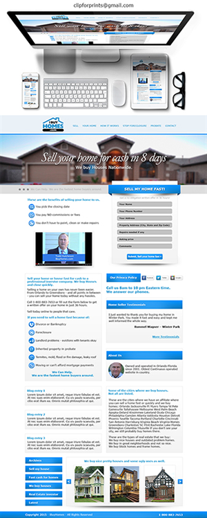 ibuyhomes.com redesign with wireframes, white space and custom form are very important | Web Design by Claireative