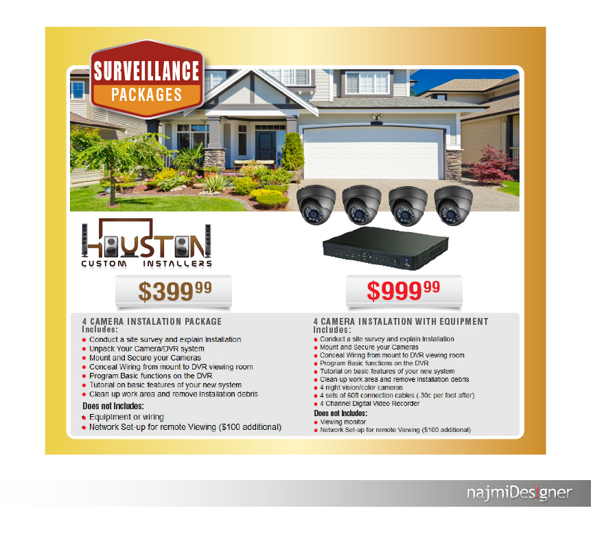 Diseño Gráfico por  Najmi para Houston Custom Installers | Diseño #6106355