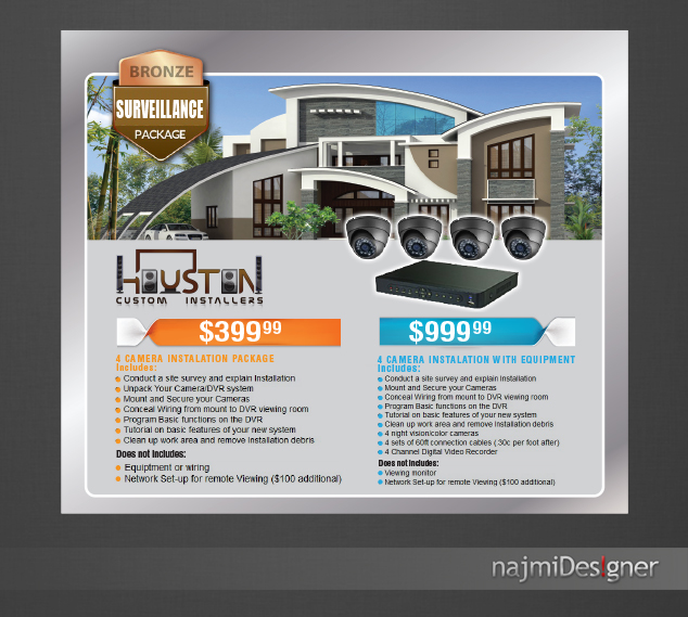 Diseño Gráfico por  Najmi para Houston Custom Installers | Diseño #6109407