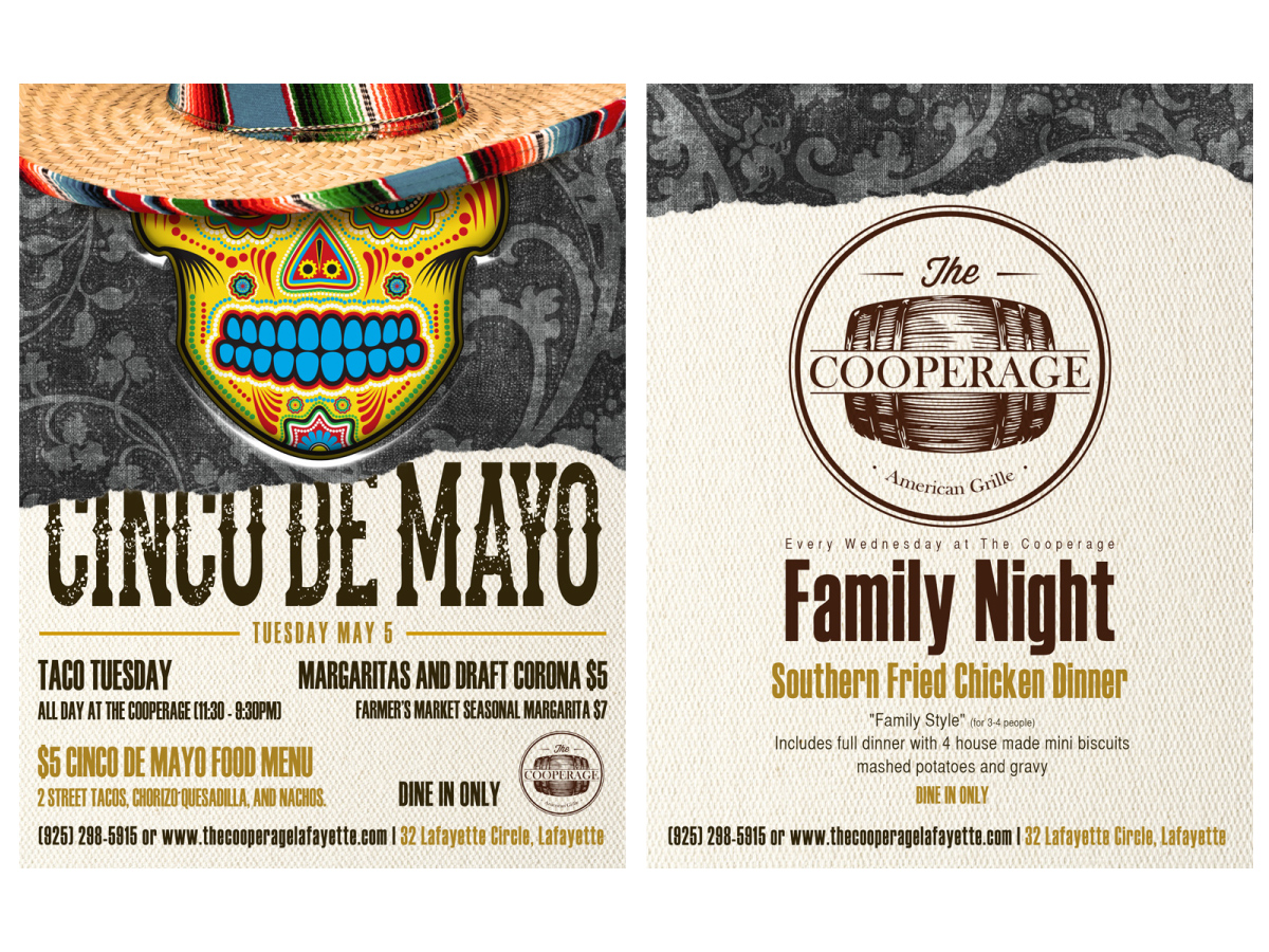 Flyer Design by Daniele Greco for The Cooperage American Grille | Design: #6078527