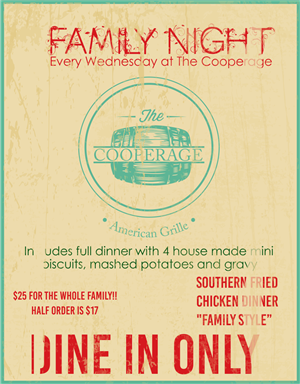 Flyer Design by alitjuara for The Cooperage American Grille | Design #6069163