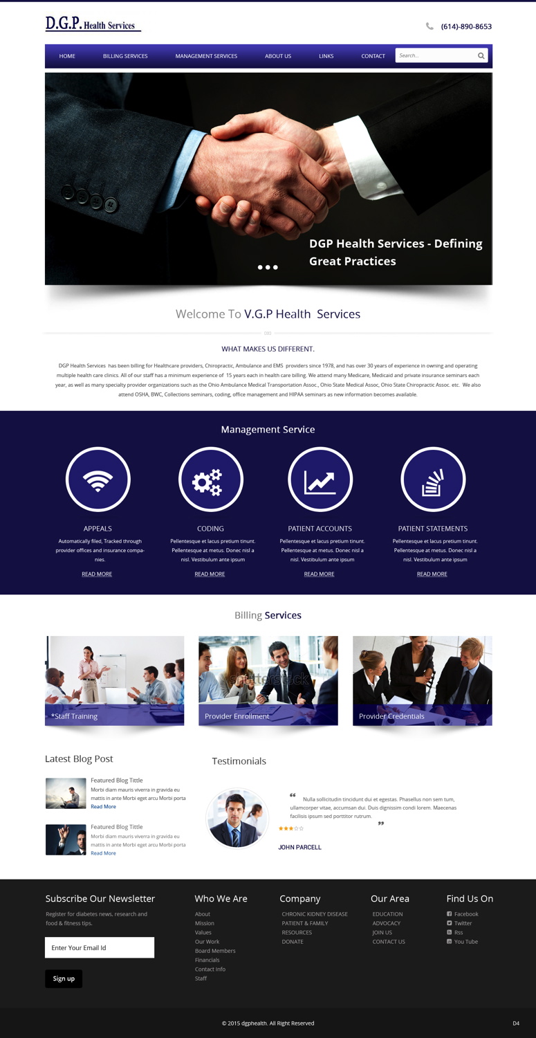 Web Design by pb for dgphealth | Design #6075229