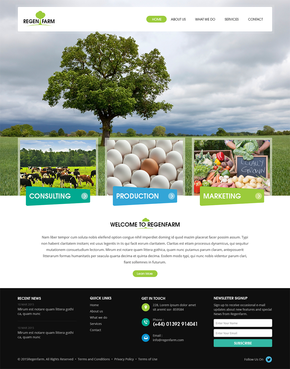 Web Design by RupalTechno for RegenFarm Ltd | Design #6119739