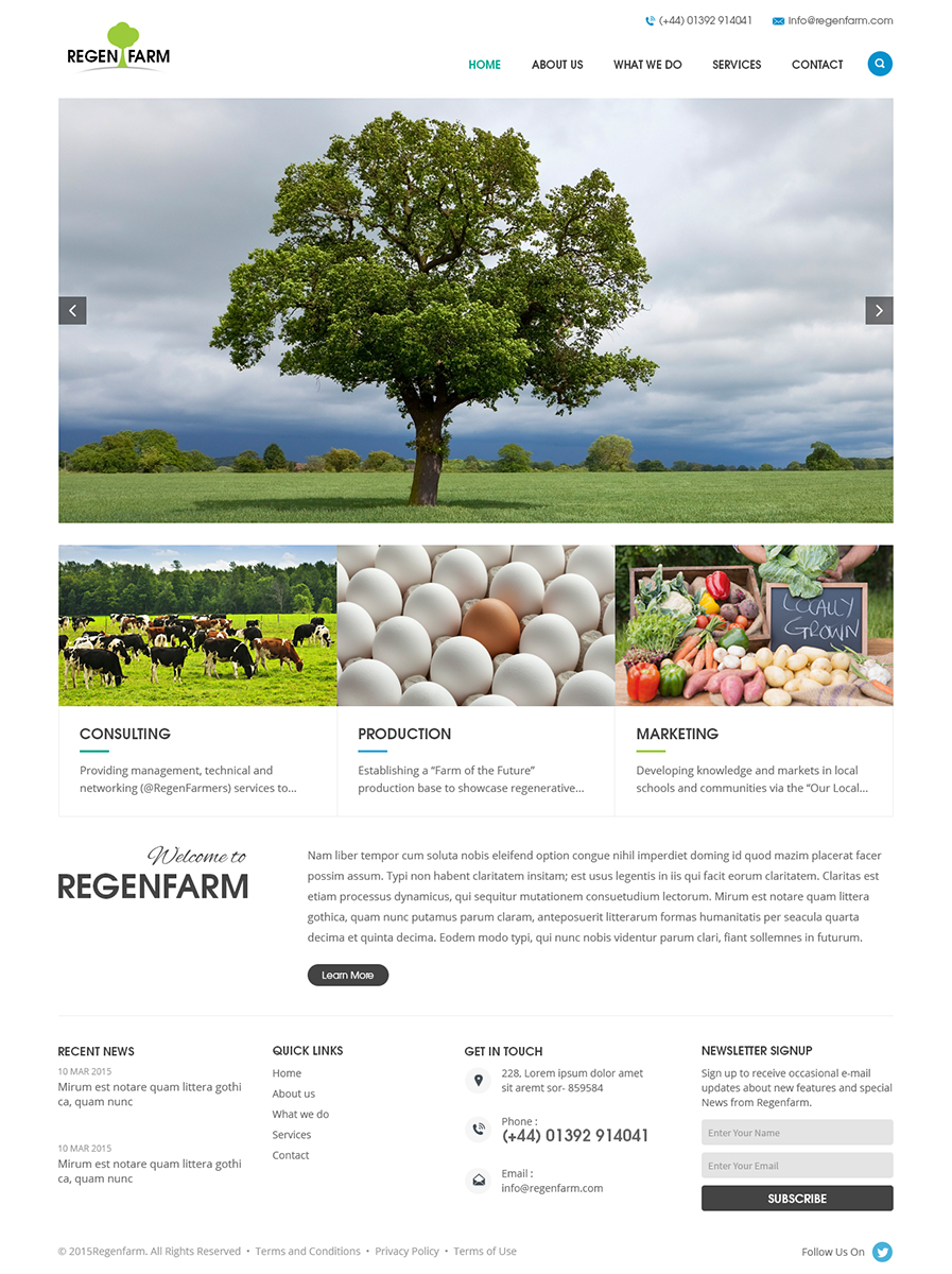 Web Design by RupalTechno for RegenFarm Ltd | Design #6120070