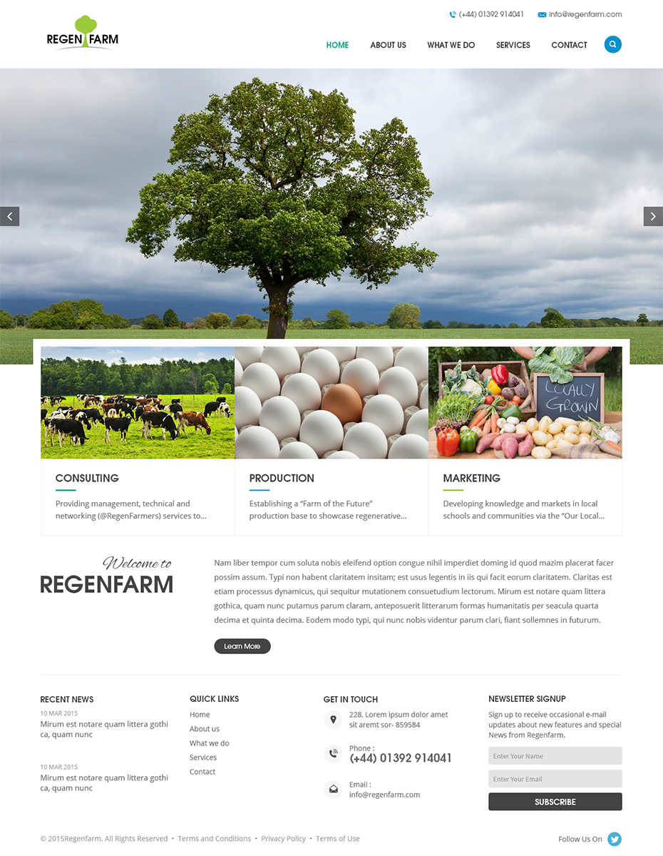 Web Design by RupalTechno for RegenFarm Ltd | Design #6120081