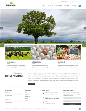 Web Design by RupalTechno for RegenFarm Ltd | Design: #6120081