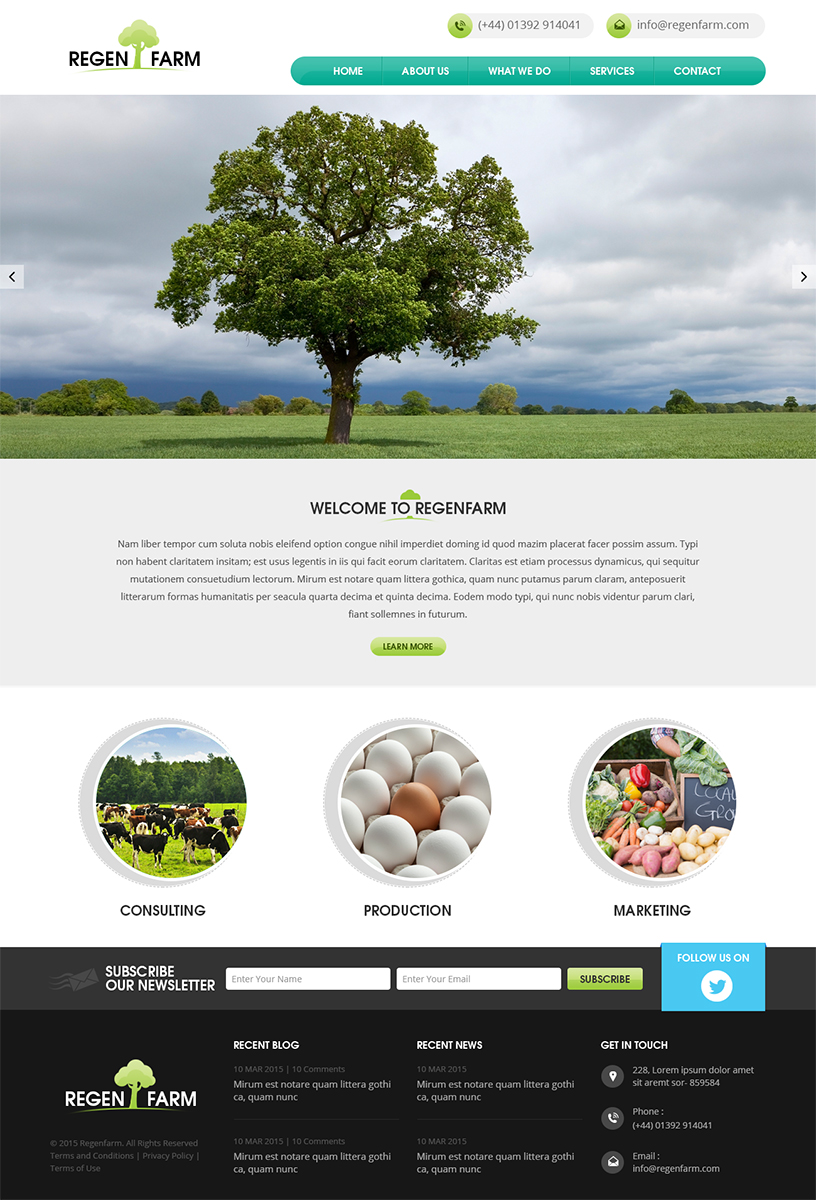 Web Design by RupalTechno for RegenFarm Ltd | Design #6122475