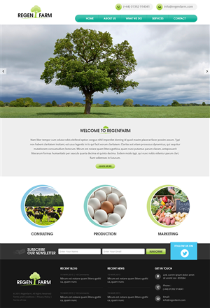 Web Design by RupalTechno for RegenFarm Ltd | Design: #6122481