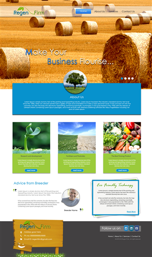 Web-Design von websolutionhelpu für RegenFarm Ltd | Design #6072461