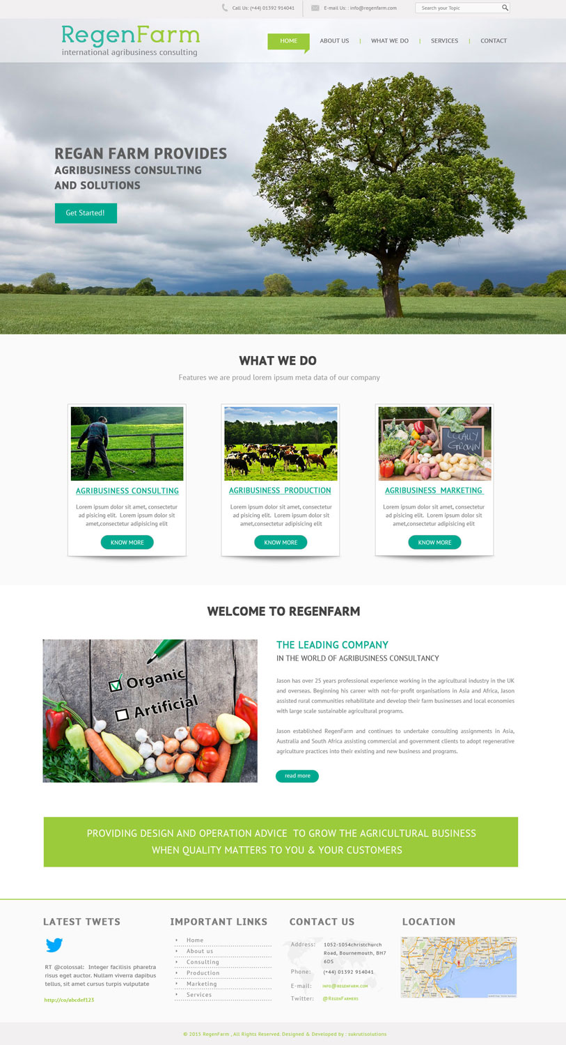 Web Design by Sukrutisolutions for RegenFarm Ltd | Design #6128201