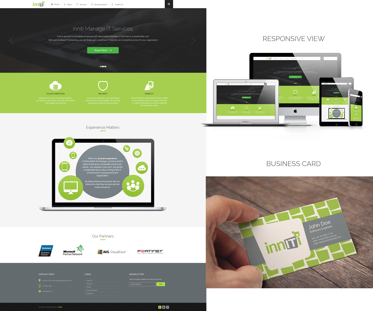 Web Design by M Designs for Inniti Pty Ltd | Design #6135246