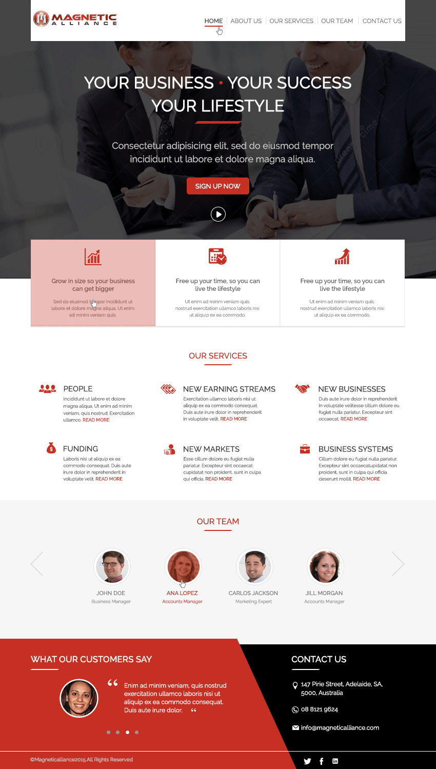 Web Design by CoolDesignz for Magnetic Alliance Pty Ltd | Design #6069496