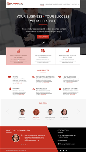 Web Design par CoolDesignz pour Magnetic Alliance Pty Ltd | Design : #6069496