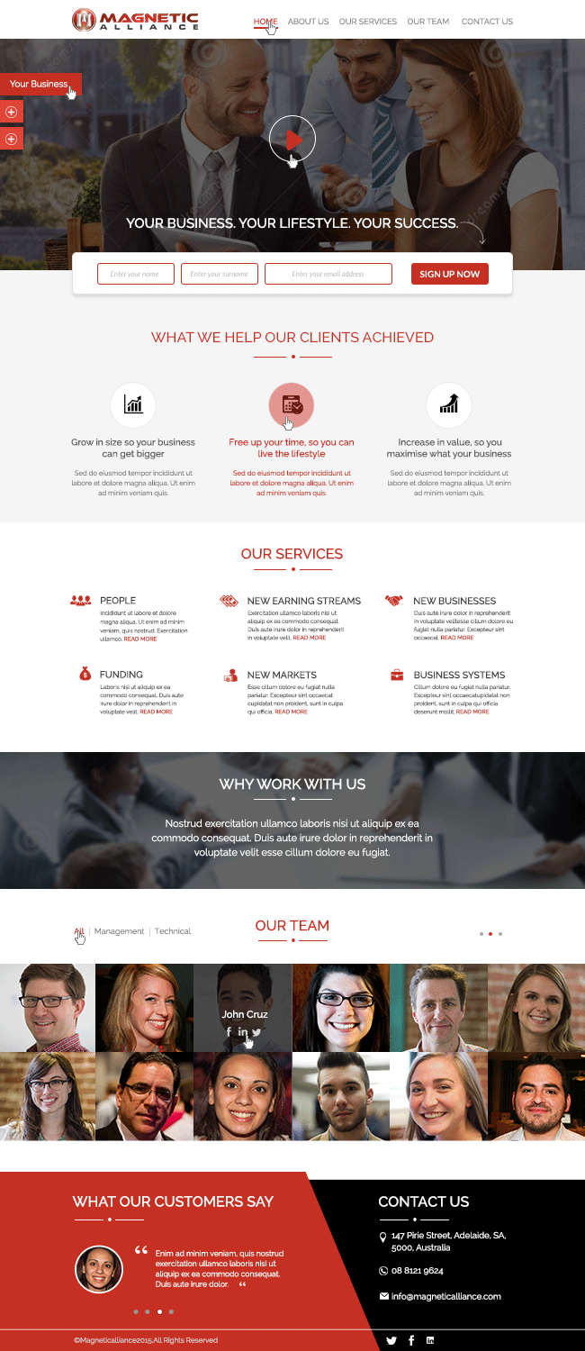 Web Design by CoolDesignz for Magnetic Alliance Pty Ltd | Design #6126485