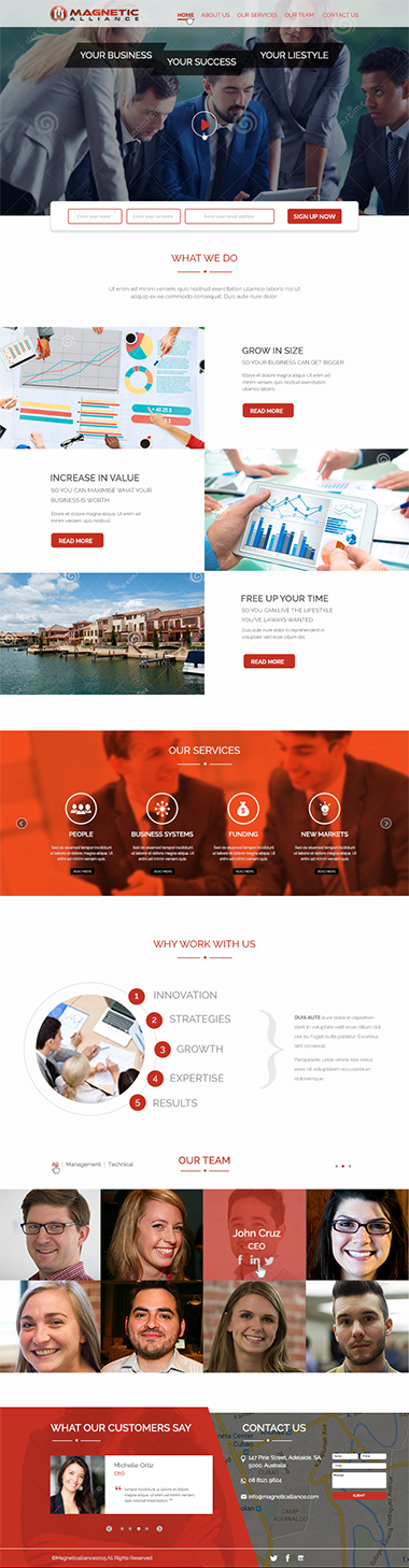 Web-Design von CoolDesignz für Magnetic Alliance Pty Ltd | Design #6141634