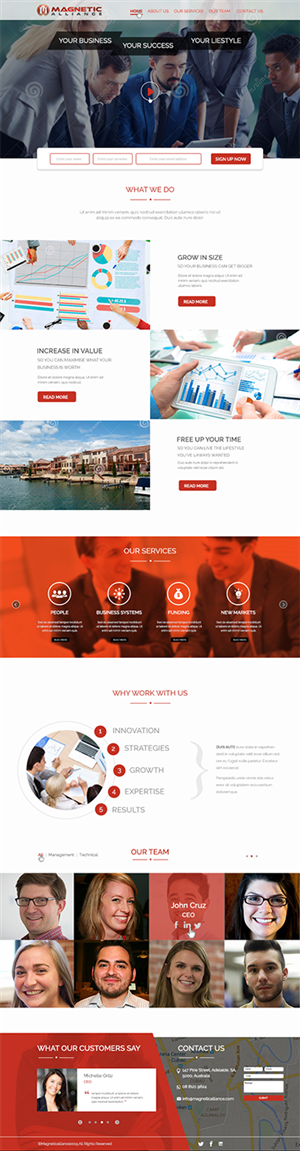 Web Design par CoolDesignz pour Magnetic Alliance Pty Ltd | Design : #6141634