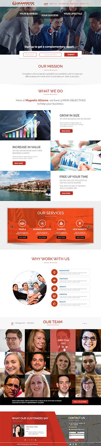 Web Design by CoolDesignz for Magnetic Alliance Pty Ltd | Design #6170517