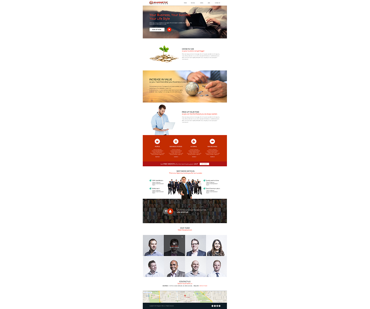 Diseño Web por anushka_snigdha para Magnetic Alliance Pty Ltd | Diseño #6072485