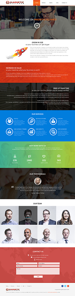 Web-Design von anushka_snigdha für Magnetic Alliance Pty Ltd | Design #6101170