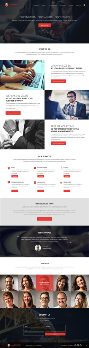 Web Design by pb for Magnetic Alliance Pty Ltd | Design #6102953