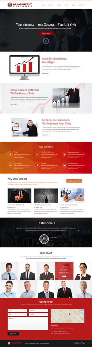 Web Design par pb pour Magnetic Alliance Pty Ltd | Design : #6102958