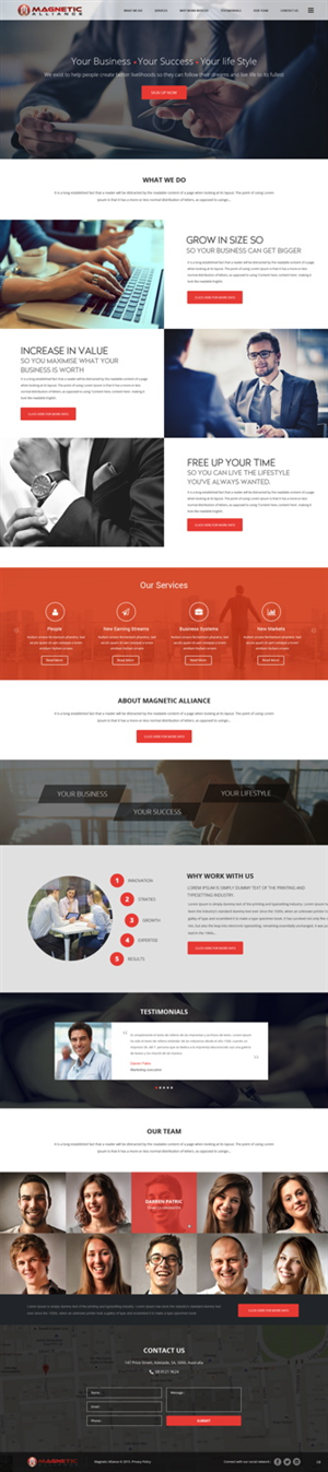 Web Design par pb pour Magnetic Alliance Pty Ltd | Design : #6165079