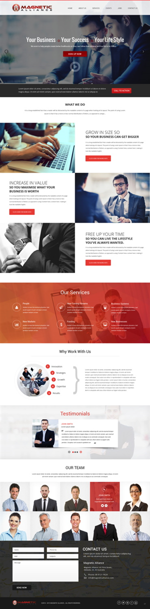 Web Design par pb pour Magnetic Alliance Pty Ltd | Design : #6165083