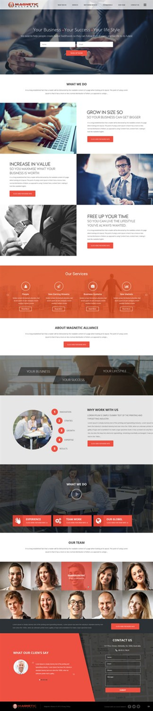 Web Design par pb pour Magnetic Alliance Pty Ltd | Design : #6240418