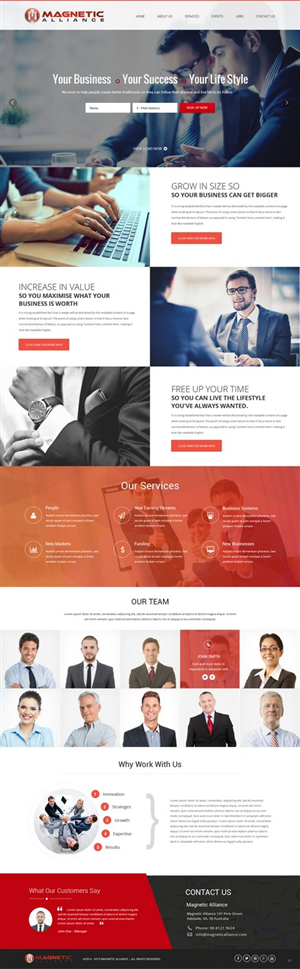 Web Design par pb pour Magnetic Alliance Pty Ltd | Design : #6240423