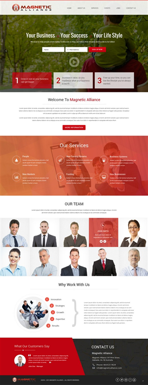 Web Design par pb pour Magnetic Alliance Pty Ltd | Design : #6240429