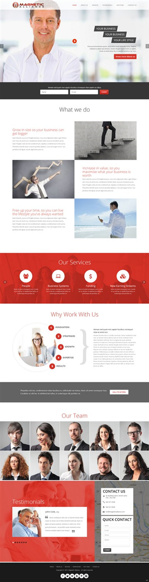 Web Design par pb pour Magnetic Alliance Pty Ltd | Design : #6240432