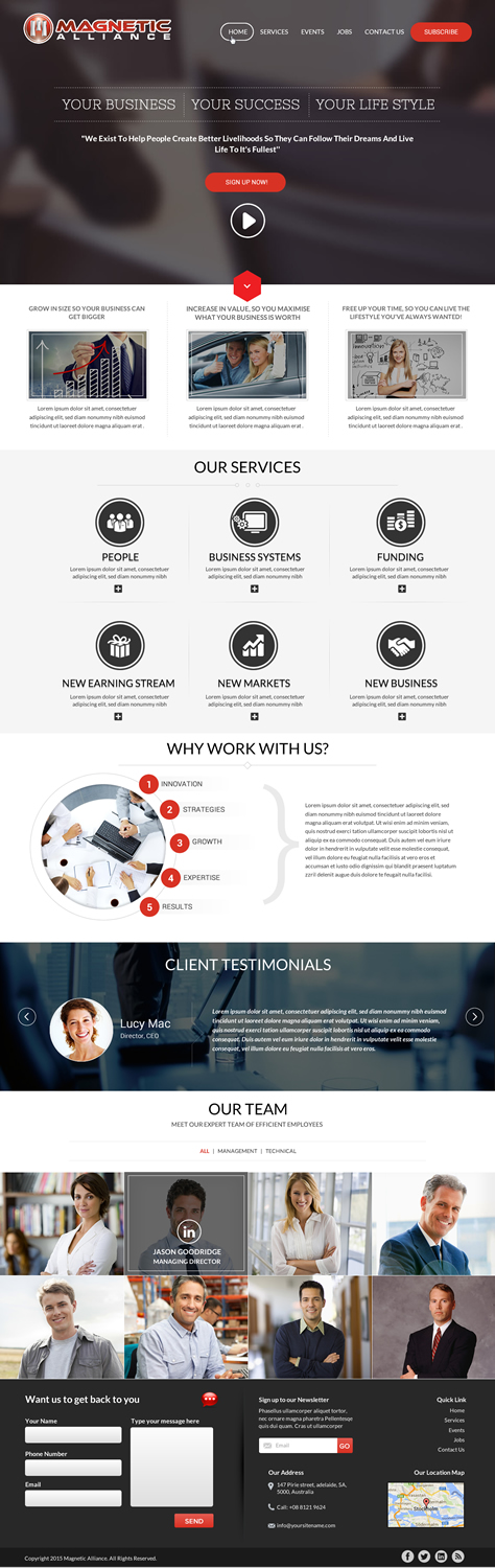 Web Design by Sbss for Magnetic Alliance Pty Ltd | Design #6104251