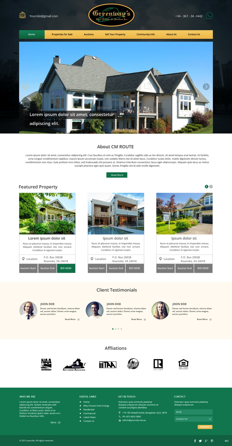 Web Design by pb for AuctionServices.com, Inc. | Design #6074077