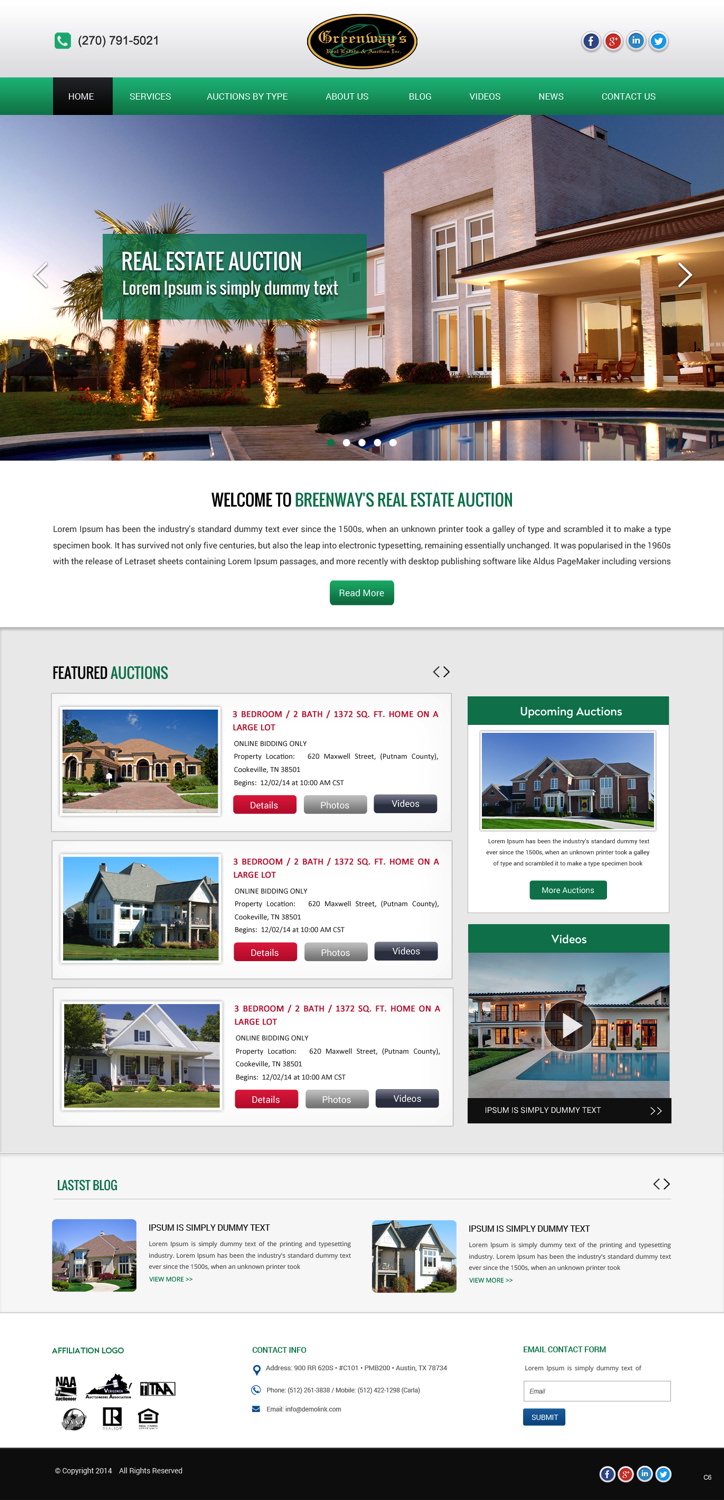 Web Design by pb for AuctionServices.com, Inc. | Design #6074079