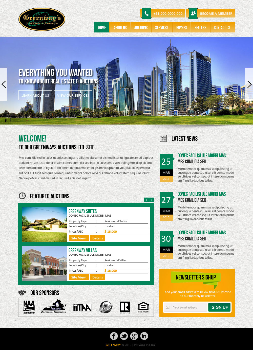 Web Design by Vblue for AuctionServices.com, Inc. | Design #6087317