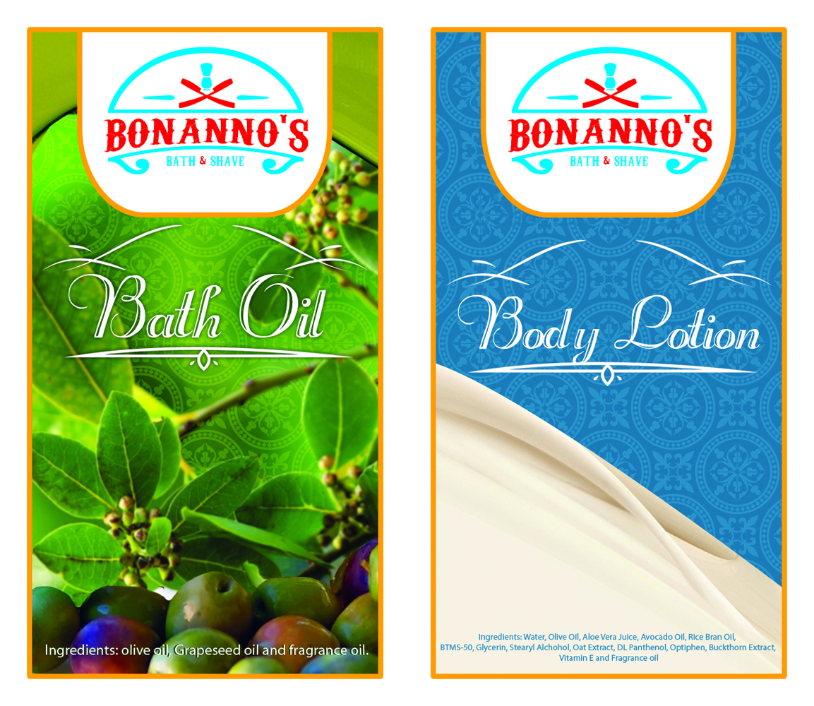 Label Design by K'2 for Bonanno''s Bath & Shave | Design #6067152